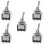 5 x On/On Mini Toggle Switch DPDT 1