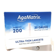 AgaMatrix Ultra Thin lancets Blood Glucose Monitoring Quantity 200
