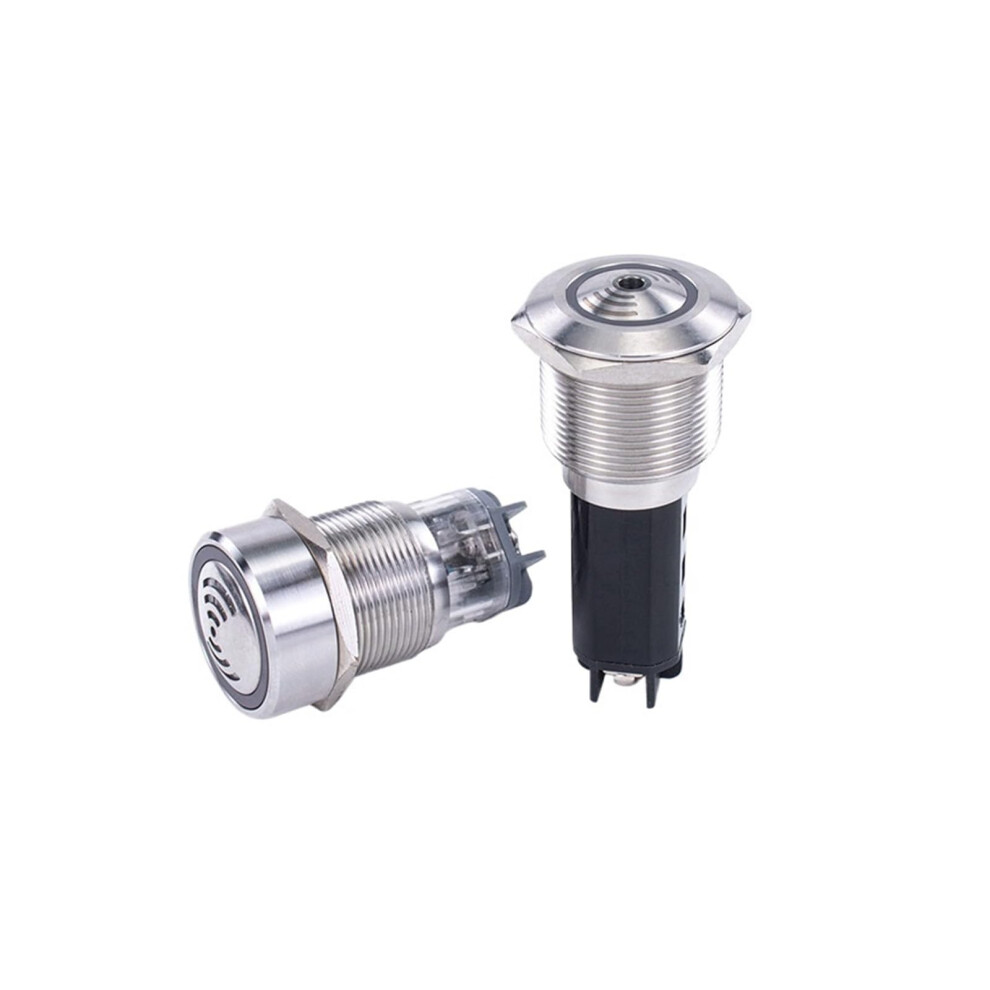 Buzzer Alarm 12V 24V Metal Led Warning With Bright Flash And Loud Intermittent Alert 16Mm 9455672917308