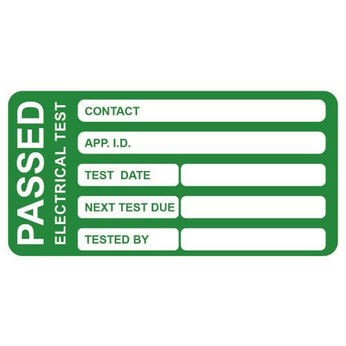 200pcs Passed Pat Test Labels with 20pcs Failed