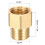sourcing map Brass Threaded Pipe Fitting 1/2 PT Male x 1/2 PT Female Coupling 2
