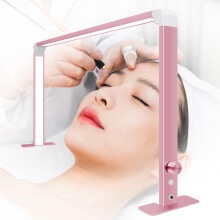 LED Nail Desk Lamp with Foldable Square Design, 3 Color Modes and Dimmable Brightness for Salon