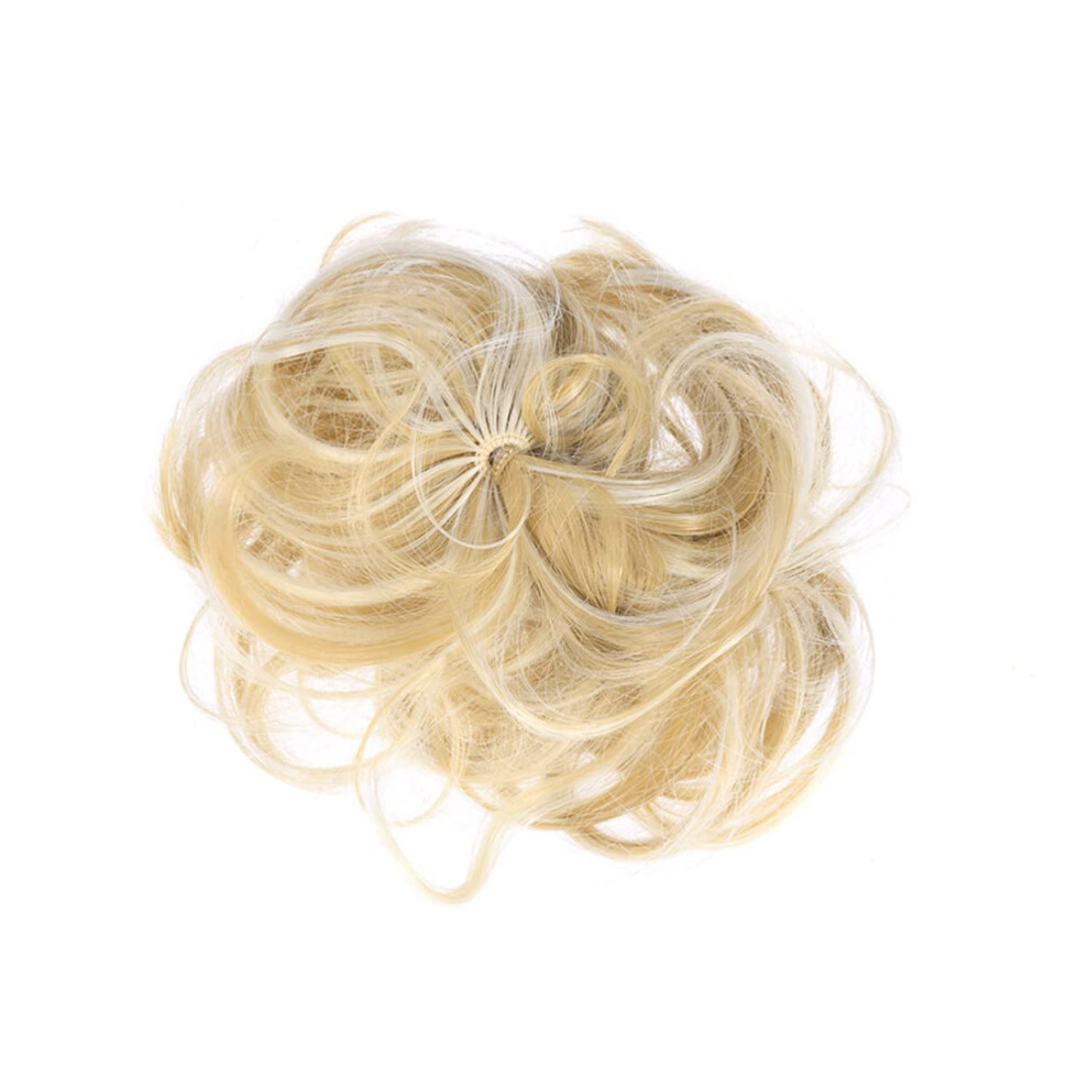 Hair Bun Extension with Elastic Curly Scrunchie, Wavy Synthetic Messy Bun Hair Piece for Women