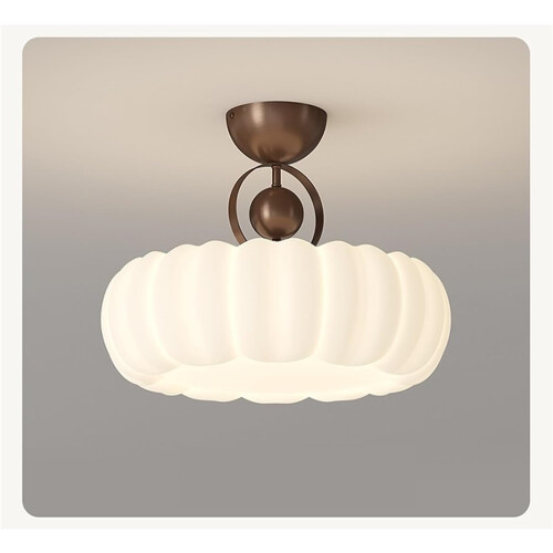 Modern LED Flush Mount Ceiling Light with ThreeColor Change and Elegant Feather Design for Bedroom 1