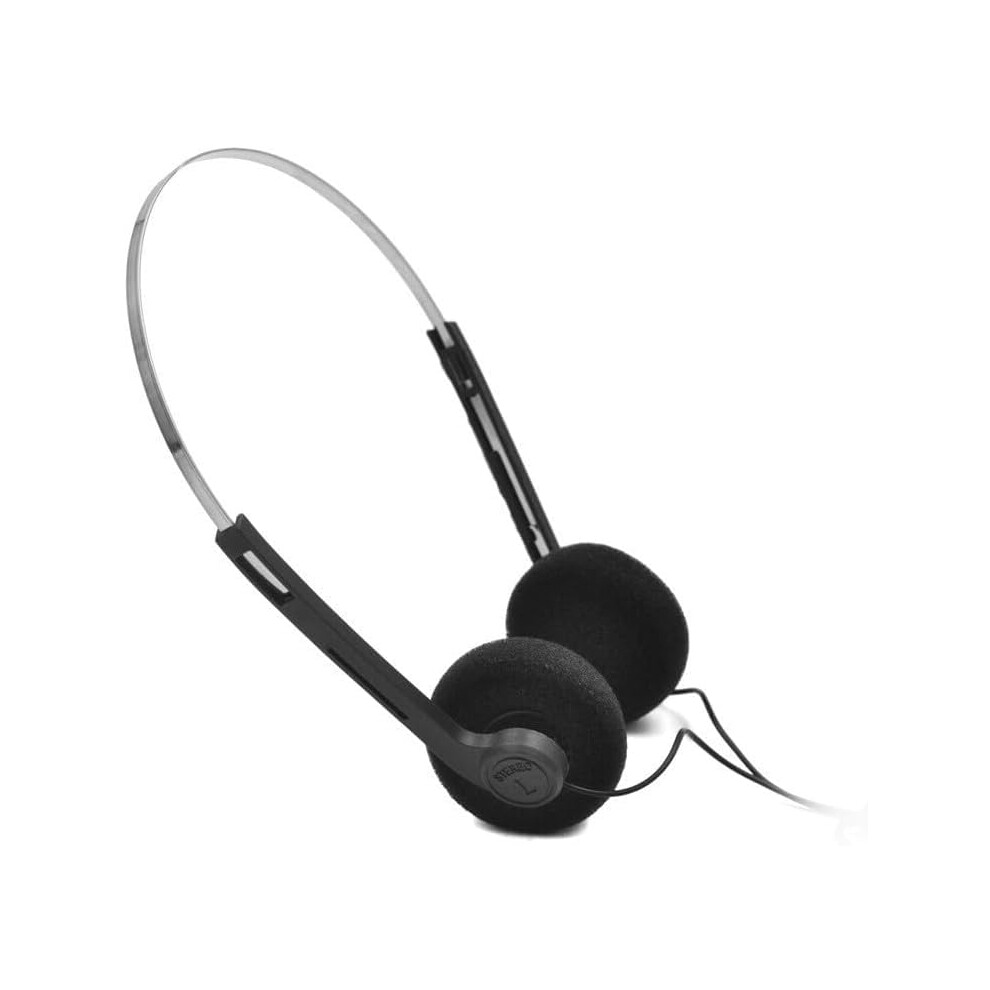 Retro Overear Headphones With Hifi Stereo Sound And Noise Reduction Cushions, 80S 90S Vintage Wired Black 9455672918602
