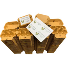 Anglia Farm Supplies - Coffee Tasty Brown Egg Boxes - half dozen carton box - holds medium to xl eggs includes sheet labels (560 Egg Boxes)