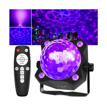 2 in 1 Black Light Party Lights and Disco Ball with Sound Activated Modes, USB Powered, Remote Control