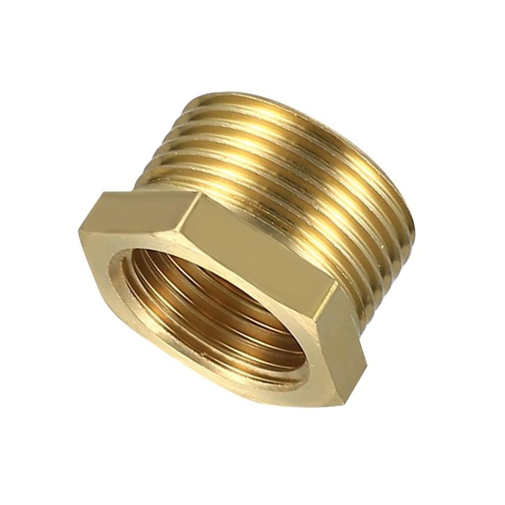 Top-Vigor Hex Bushing Reducer Adapter, 25Mm Female To 32Mm Male Thread Bsp Connector Brass Pipe Fitting For Garden Water Pipes 42997542