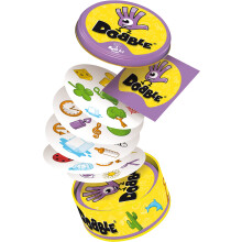 Asmodee | Dobble | Fun Family Card Game | Fast-Paced Observation Game | 15 Min Playtime | 2-8 Players | Ages 6 and up | Tin Box & 55 Cards