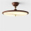 Retro Medieval LED Flush Mount Ceiling Light with Soft Warm Lighting for Bedroom or Study 4