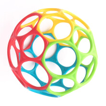Bright Starts Oball Easy Grasp Classic Ball BPAFree Infant Toy in Red Yello