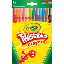 CRAYOLA Twistables Colouring Crayons, Multicolor, 12 Count (Pack of 1)