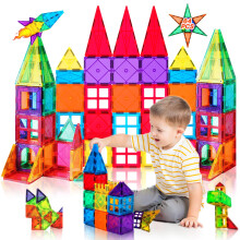 vatenick Magnetic Building Blocks Tiles Toy 64PCS Kids Learning Educational Construction Toys Gift for Boys Girls Stronger Magnetic Toys Building & C