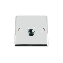 A5 Single Dimmer Switch 1 Gang 400w Polished Mirror Chrome Classic (for normal light bulb, not LED)