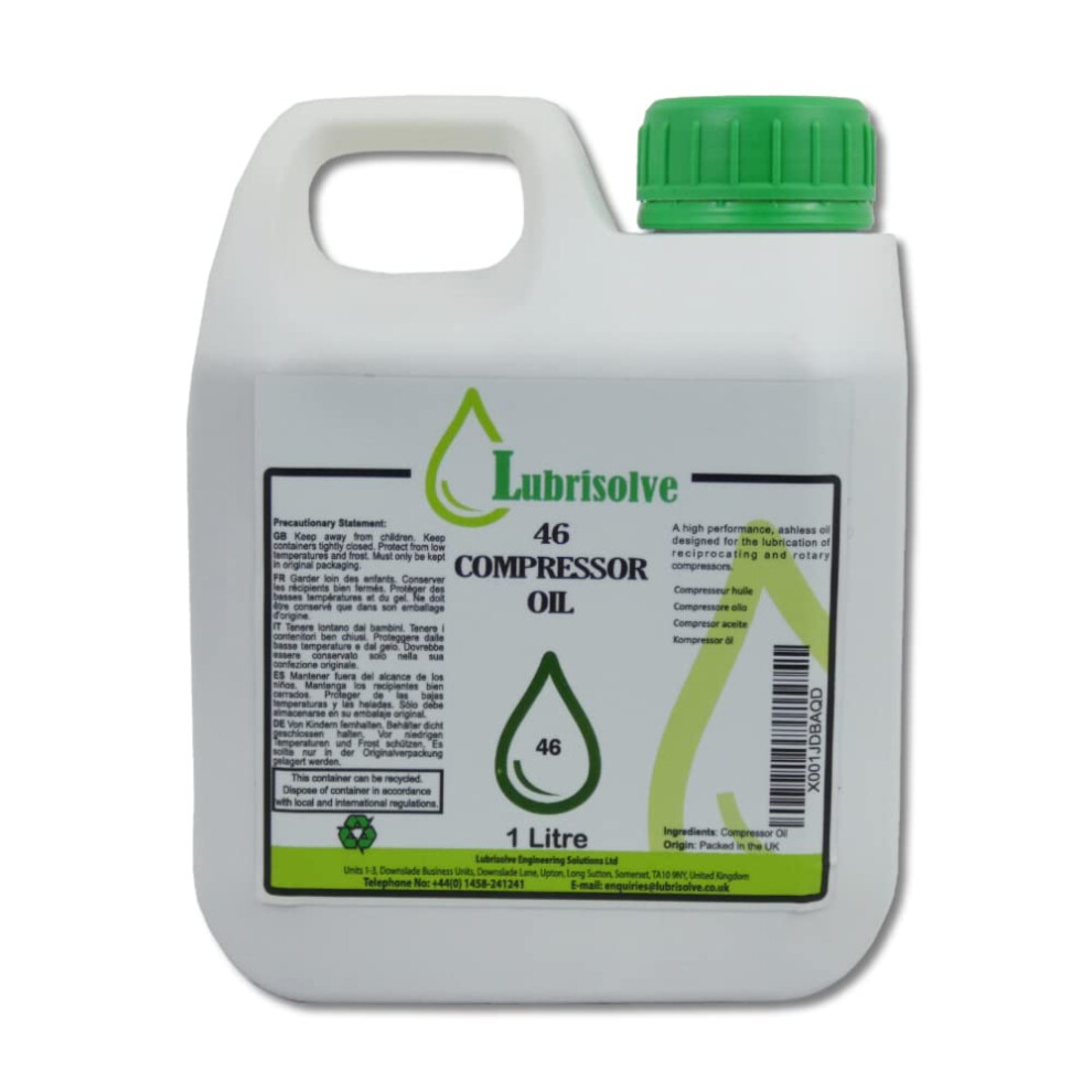 Lubrisolve Compressor Oil 46 1 Litre 57609362