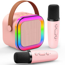 Dislocati Karaoke Machine 2 Microphones, Birthday Gifts for Girls Toys Age 3-15 Year Old Girls Gifts Kids Microphone Toys for 3-12 Year Old Girls Bir