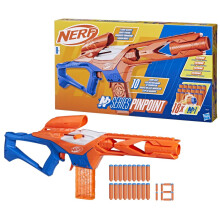 Nerf Pinpoint Foam Dart Blaster with Long-Range Barrel & Stabilising Stock, Precision Targeting, Includes 18 Official Nerf Darts, Action Toy for Kids