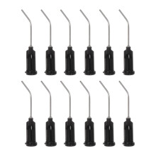 sourcing map 12pcs Blunt Tip Dispensing Needles, 19 Gauge 45 Degrees Bent Dispensing Tips 1" End Angled Dispenser Needle with Luer Elbow Blunt Needle