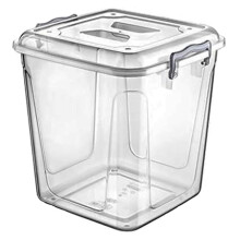 40 Litre Plastic Pantry Storage Box With Clip Locking Lid Kitchen Food Flour Rice Biscuits Storage Container Meal Carrier Multi-Purpose (40 Litre Pan
