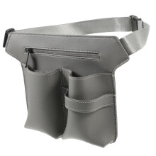 Leather Hairdressing Scissors Bag with Large Storage Capacity and Adjustable Waist Belt for Barbers