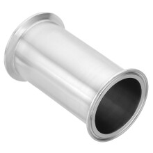 PATIKIL 2 1/2in OD Tri Clamps Tube, Sanitary Tri Clamps Spool Tube with 77.5mm Ferrule Flange(for 2.5in Tri Clamps) Sanitary Pipe Tubing 304 Stainles