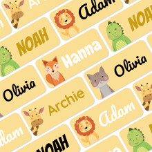 180 Stick on Name Labels for Clothes Kids - Personalised Name Tags for Clothes, School and Nursery - Waterproof and No-Iron Name Stickers for Kids