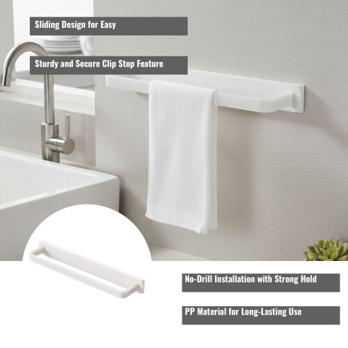 Wall Mounted Drying Rack with Pull Out Design, Compact Extendable Under Cabinet NoDrill Hanger 1
