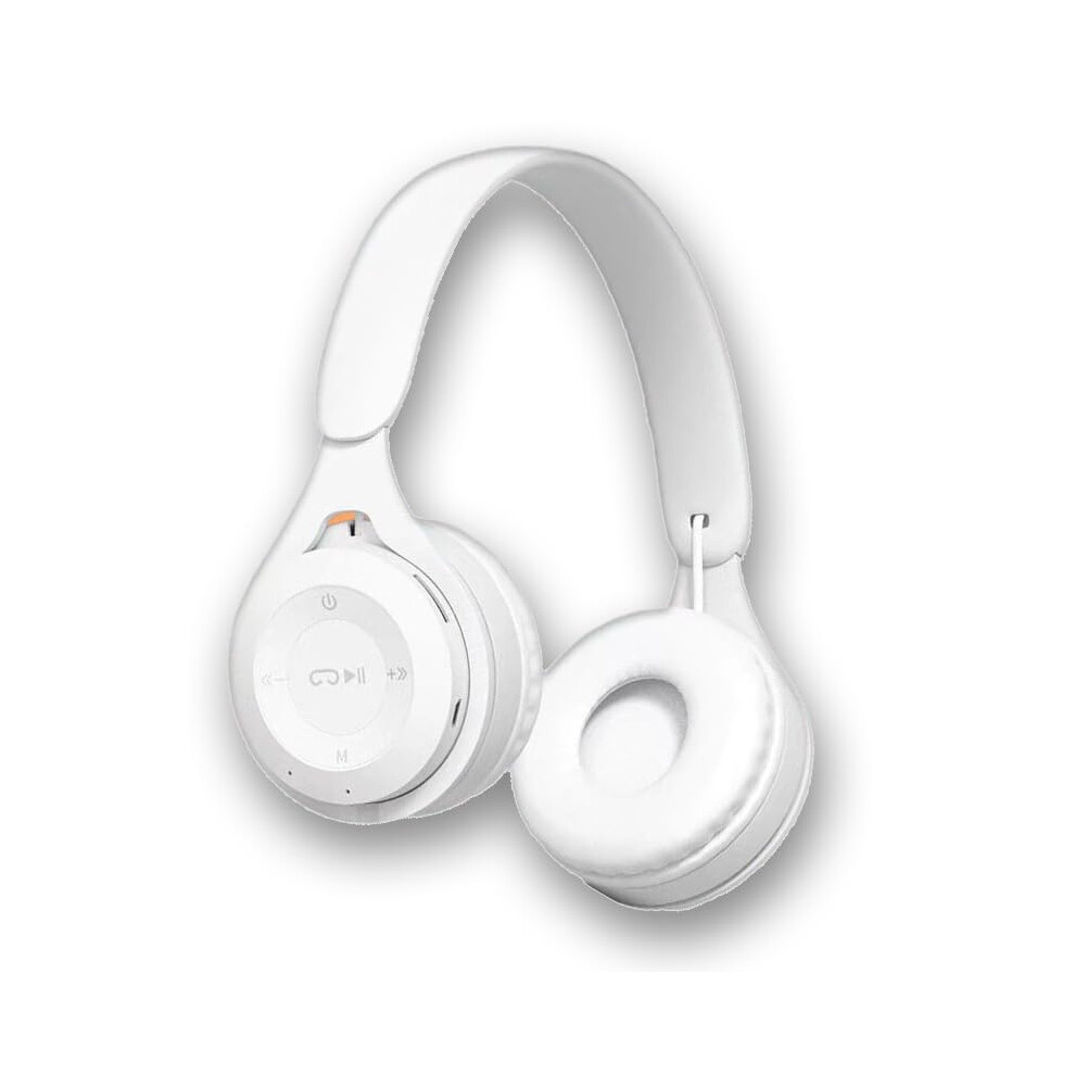 Noise Cancelling Bluetooth 5.0 Over Ear Headphones With Mic, Foldable Design, White 9455672921183