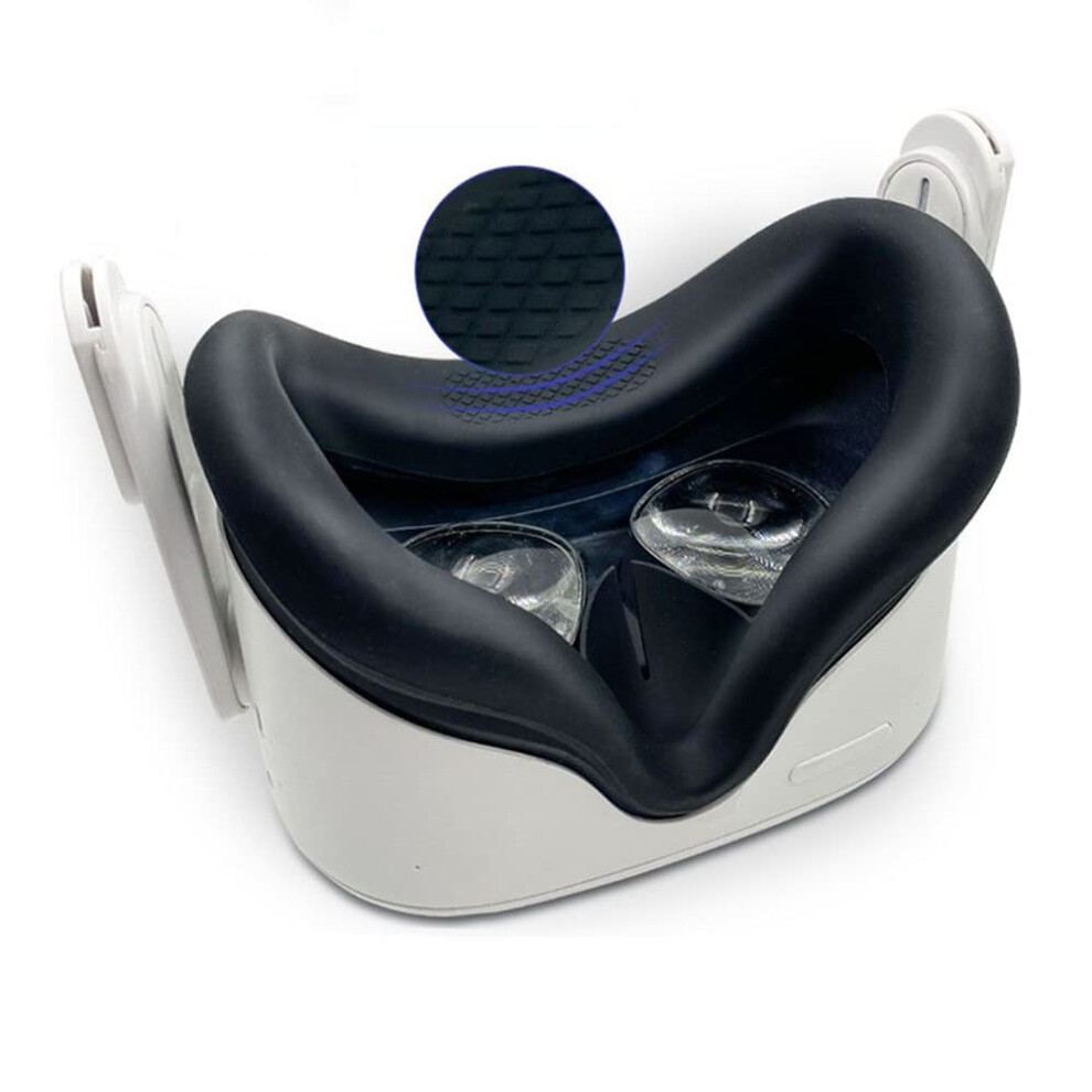 Face Cover For Oculus Quest 2 Vr Silicone Eye Mask Sweatproof Blocking Washable Cushion Light 9455672921329
