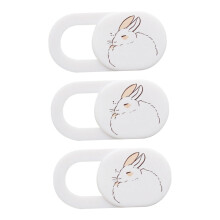 3Pcs Cute Rabbit Webcam Cover with Easy Slide for Privacy Protection on Laptop Smartphone Tablet