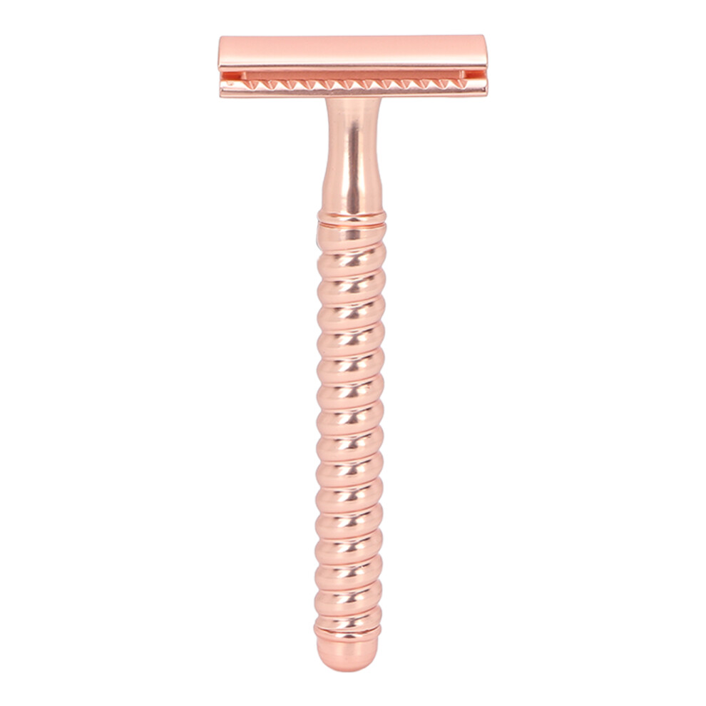 Smooth Shaving Reusable Razor With Double Edge Blades, Sensitive Skin Friendly Eco Metal Shaver, Ergonomic Zinc Alloy Handle Easy To Use For