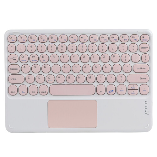 Slim Rechargeable Bluetooth Keyboard With Touchpad Wireless Keyboard For Ipad Featuring Magnetic Base And Universal Device Compatibility