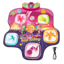 Kids Musical Dance Mat With LED Lights, Interactive Dance Pad With 5 Modes Adjustable Volume Portable Design, Safe And Durable Toy Gift For 3-12 Year