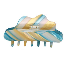 Elegante fermaglio per capelli con sfumatura di colore, robusto meccanismo a molla, impugnatura antiscivolo, accessori versatili, plastica