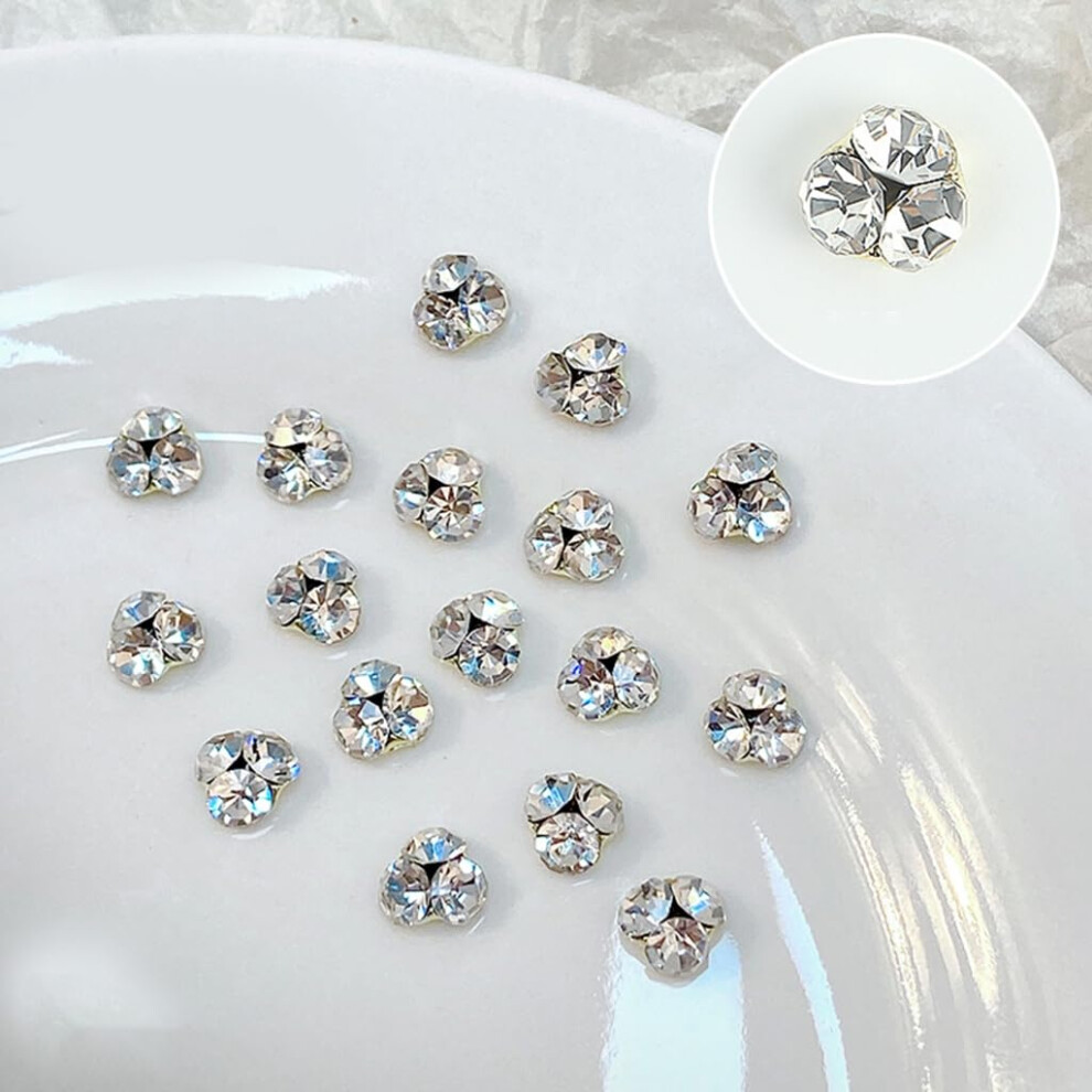 Nail Art Rhinestones 10Pcs Flatback Crystal Decorations for Nails with Elegant Sparkling Finish
