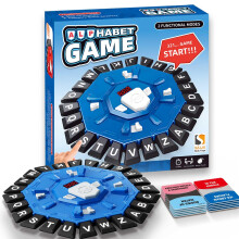 Word Game Family Board Games for Kids & Adults with 2 Modes,220 Topic Categories 24 Letters Pressing Game,Fun Fast-Paced Puzzle Games with English Pr