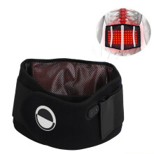 Ceinture de massage vibrante avec thérapie par la chaleur et lumière rouge pour soulager les douleurs dorsales. Support lombaire chauffant portable