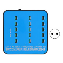 Hub di ricarica USB intelligente da 300 W con rilevamento automatico dell'input, design ispirato al mouse, compatibilità con Windows, caricatore