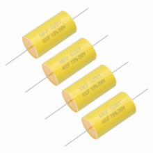 sourcing map 4Pcs 40uf Frequency Divider Capacitor, 250V Axial Audio Speaker Crossover MKP Film Capacitor