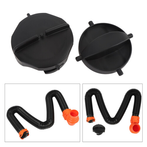 2pcs Leakproof RV Sewer Hose Cap, Snap-On Double Ear Plastic Replacement 1