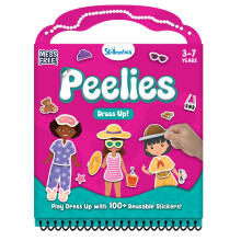 Skillmatics Reusable Sticker Activity Book - Peelies, 100+ Reusable Stickers, 6 Pictures, Mess-Free Fun for Kids, Creative Play & Travel Toy, Gifts f
