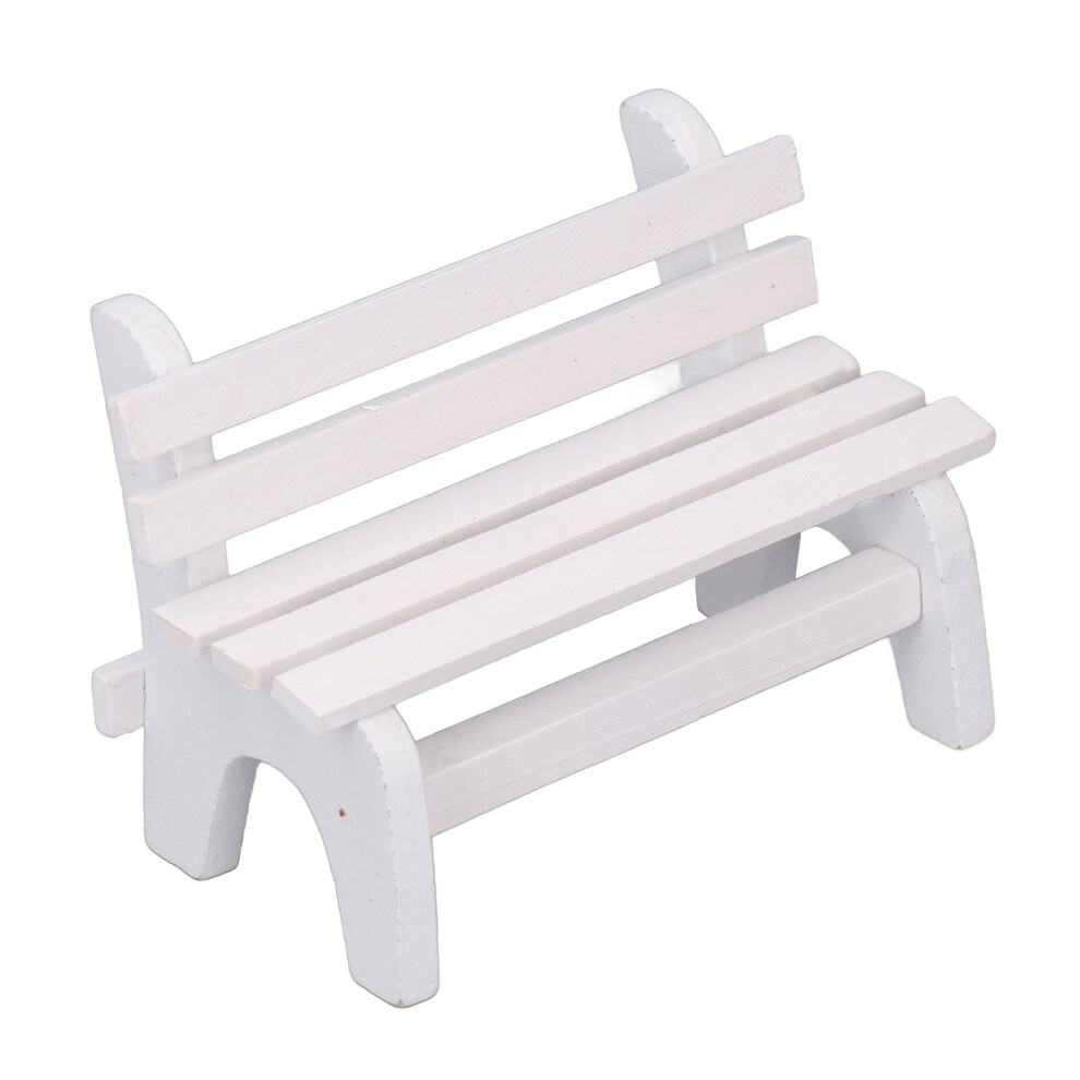 Dollhouse Ornament Miniature Garden Bench Mini House Model With Beautifully Crafted Wood Design High Simulation Vintage Decor Smooth Edges For Safe
