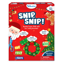 Skillmatics Schaarvaardigheden Activiteitenboek - Snip Snip Kerst, 25 Creatieve Activiteiten voor Peuters