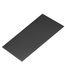 sourcing map 3K Carbon Fiber Plate Panel Sheets, 100 x 250 x 3.5mm Carbon Fiber Board Plate Glossy Laminate Plain Weave Panel Sheets Flexible for RC