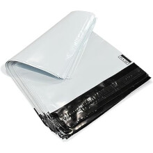 JeeJaan 50 White Large Parcel Bags 17" x 22" (432 x 558mm) Poly Mailer Self Seal Large Postage Bags | Water-Proof & Tear-Proof Plastic Envelopes for