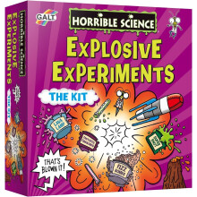 Galt Explosive Experiments - Horrible Science Kit for Kids and Childrens Craft Set, 8 Fun STEM Experiments, Lab Book, Guide, Rocket, Lava Lamp, Volca