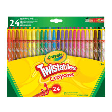 CRAYOLA Twistables Colouring Crayons - Assorted Colours (Pack of 24), Simply Twist for More Colouring Fun - No Need to Sharpen! Ideal for Kids Aged 3