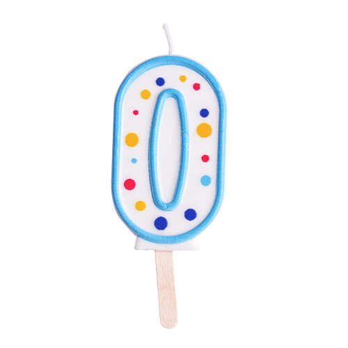PME CA060 Blue Number 0 Candle,4 x 1 x 6.3 cm