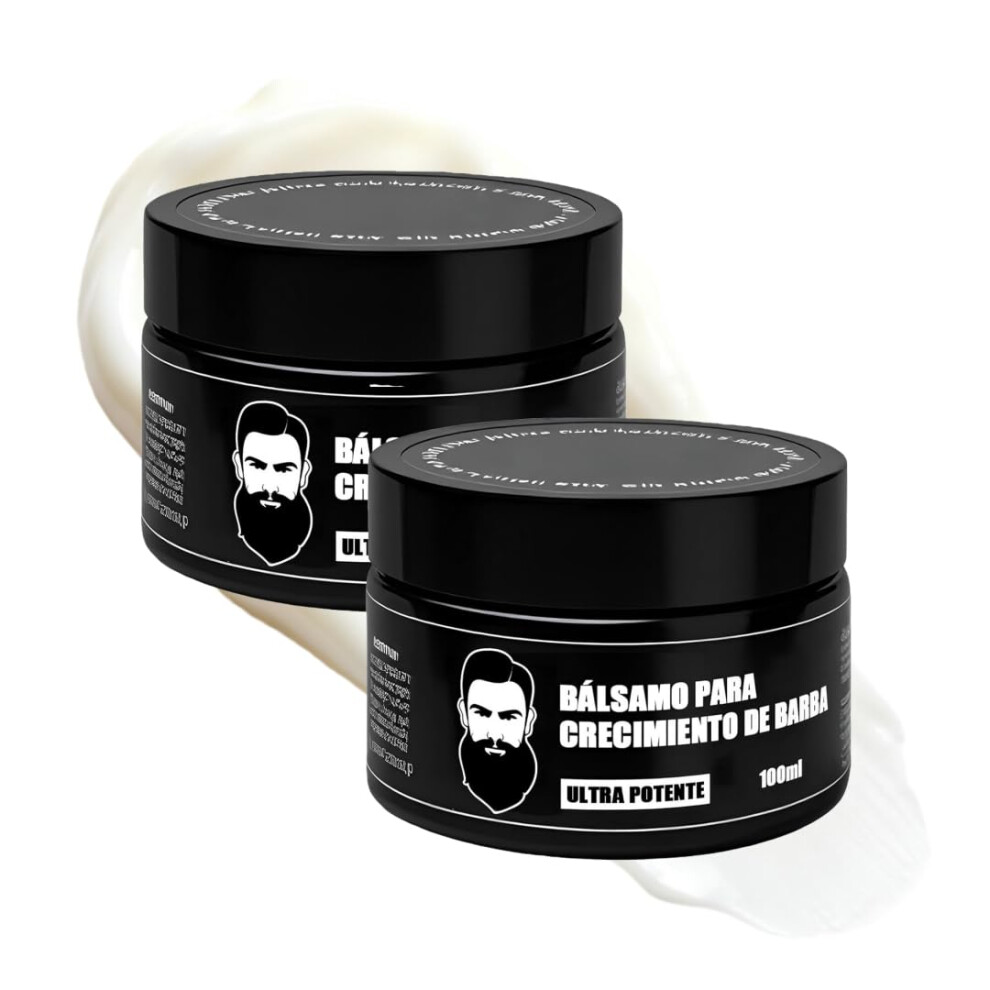 Beard Growth Balm for Men 2PCS 100ml Thicker Fuller Beard Follicle Activation NonGreasy Moisture