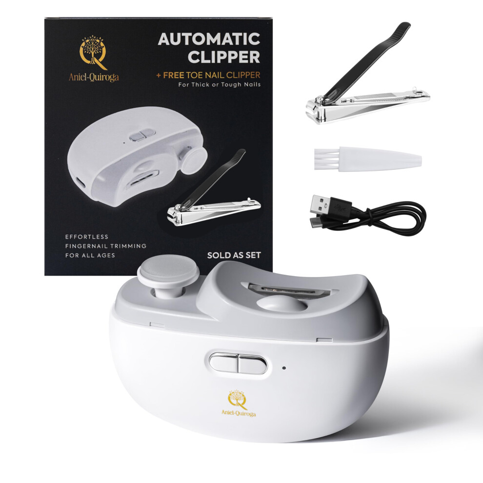 Electric Nail Clipper with Smart Safety Tech, Auto Trimming and Polisher for Seniors and Babies